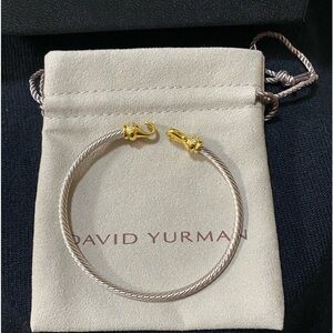 David Yurman Silver and Gold Cable Bracelet